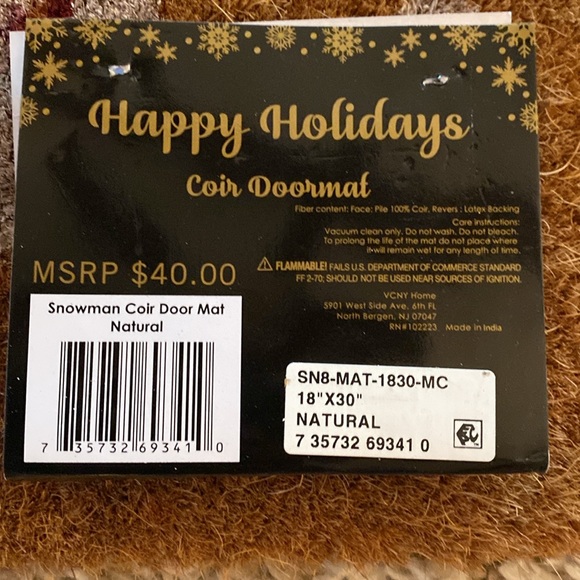 Happy Holidays Coir Doormat - Picture 6 of 7